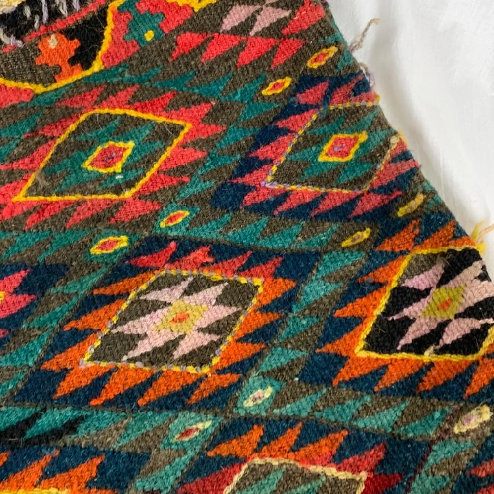Antique Middle East Camel Saddle L Bag Hand Woven Rug 2 Hooks Tribal Ethnic
